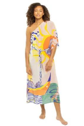 Naviago Asymmetrical Maxi Dress