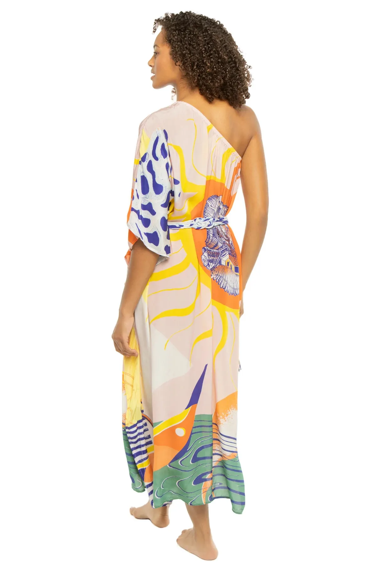 Naviago Asymmetrical Maxi Dress