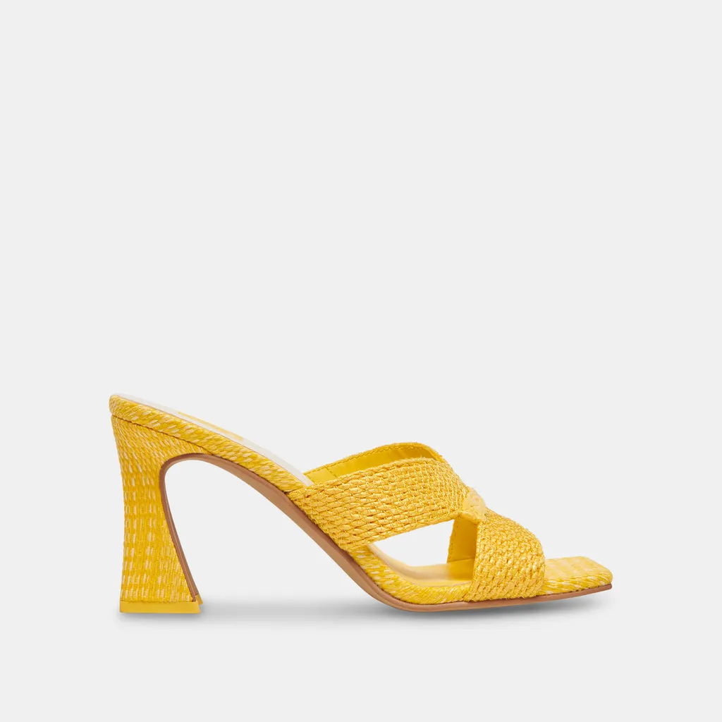 NITRO HEELS YELLOW RAFFIA– Dolce Vita 6874835157058