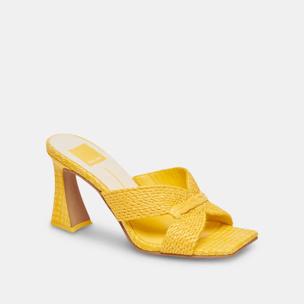 NITRO HEELS YELLOW RAFFIA– Dolce Vita 6874835157058