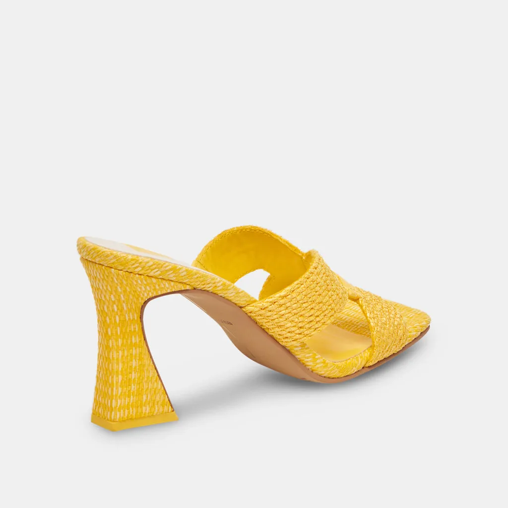 NITRO HEELS YELLOW RAFFIA– Dolce Vita 6874835157058