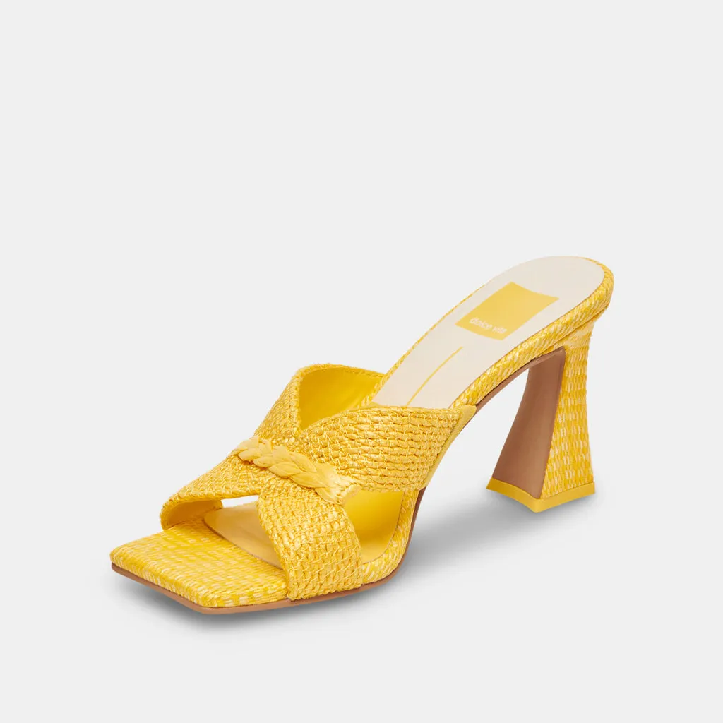 NITRO HEELS YELLOW RAFFIA– Dolce Vita 6874835157058