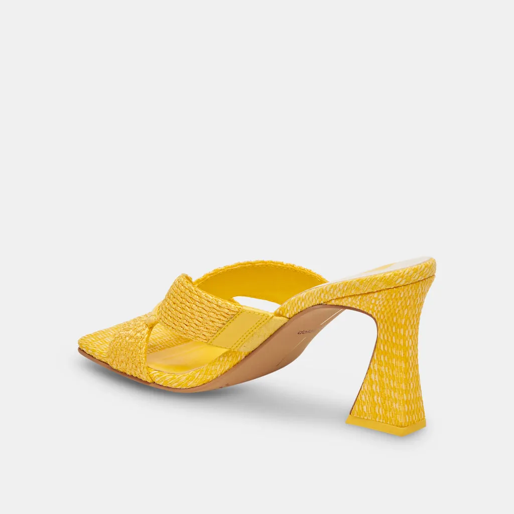 NITRO HEELS YELLOW RAFFIA– Dolce Vita 6874835157058