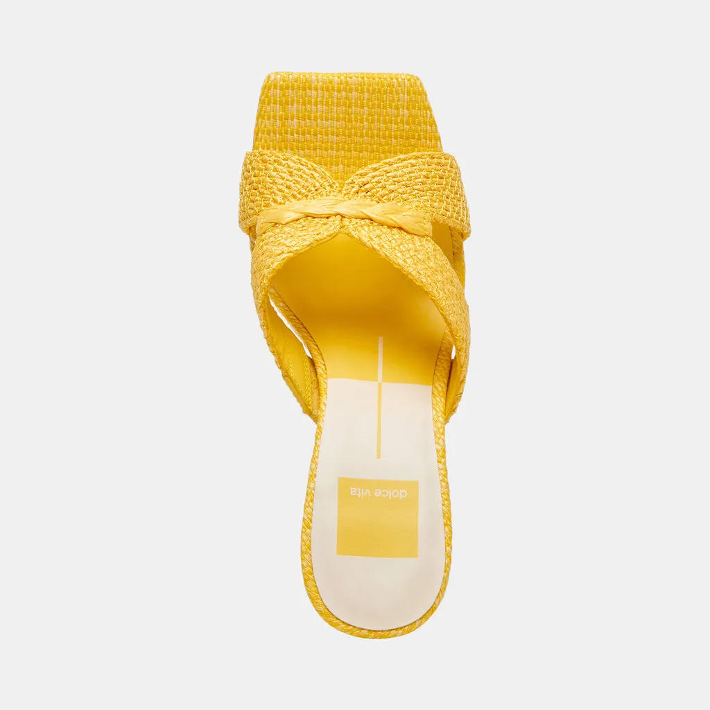 NITRO HEELS YELLOW RAFFIA– Dolce Vita 6874835157058