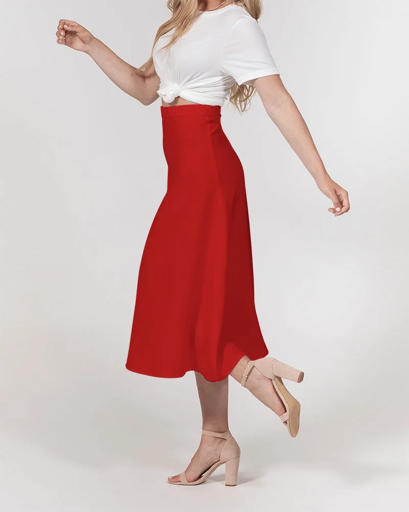 NOT A TUTU STILL DOLLY RED Women's A-Line Midi Skirt