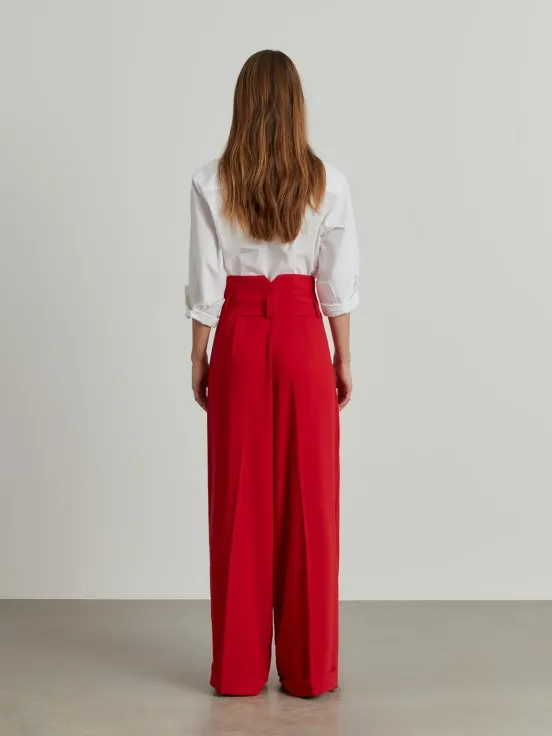 Palazzo pants with belt