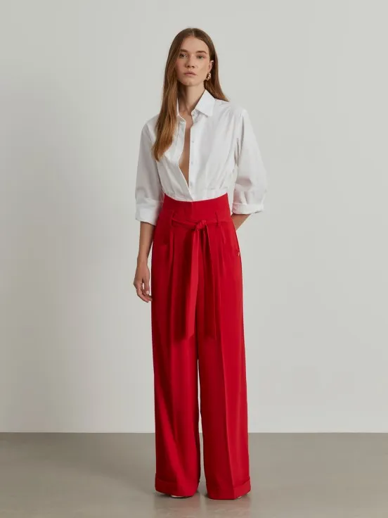 Palazzo pants with belt