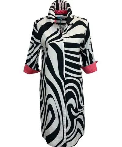 Perlavera Women's Clara Zebra Black Dress