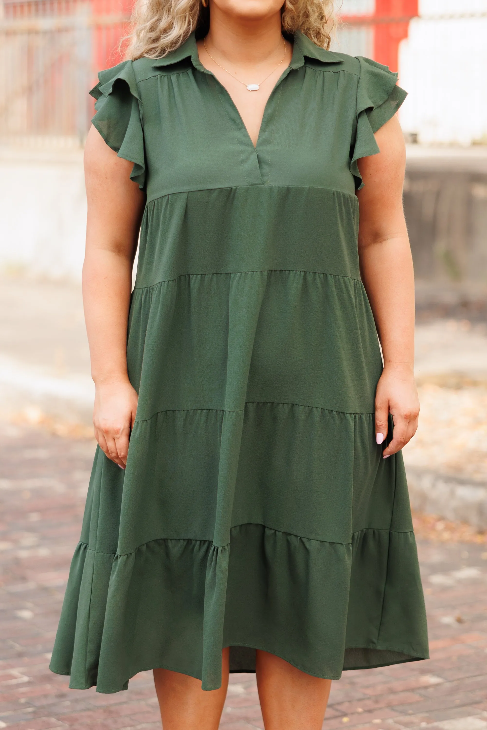 Play Time Dress, Olive