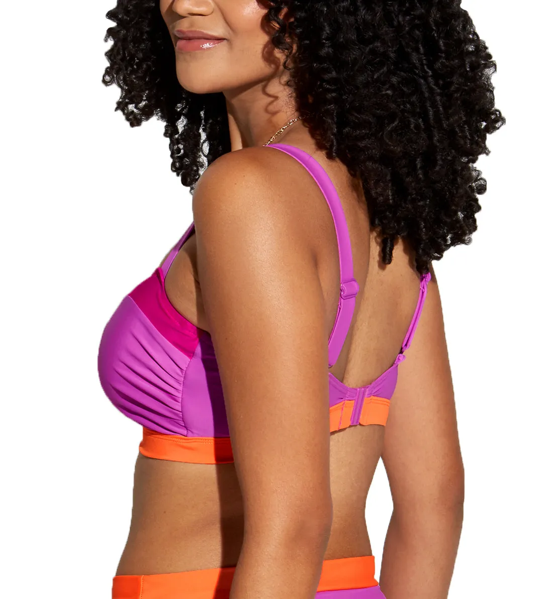 Pour Moi Color Block Hidden Wire Cami Swim Top (25201) - Multi