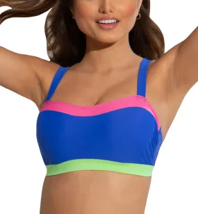 Pour Moi Palm Springs Color Block Hidden Wire Cami Swim Top (25201R) - Ultra/Pink/Citrus