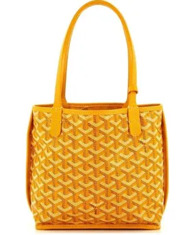 Pre-owned Goyard Mini Anjou Reversible Tote Coated Canvas