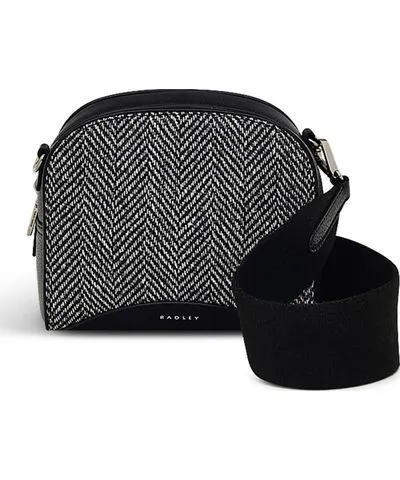 Radley Arden Crescent Herringbone Small Zip Around Crossbody