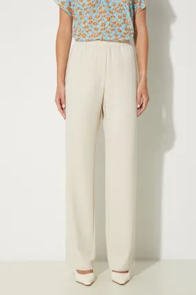 Samsoe Samsoe trousers women's beige color