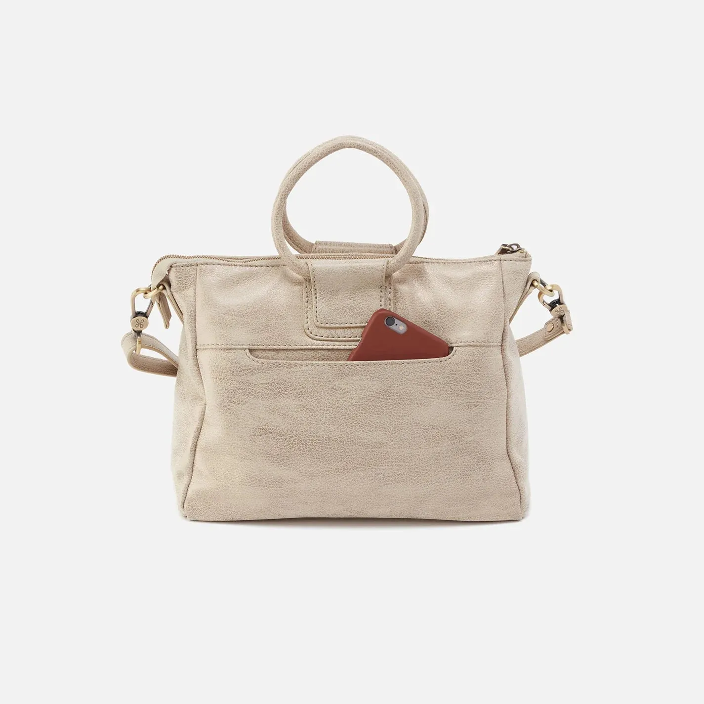 Sheila Medium Satchel | Metallic Leather