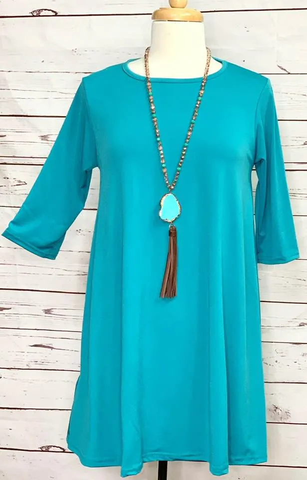 Small * Turquoise Flutter Tunic