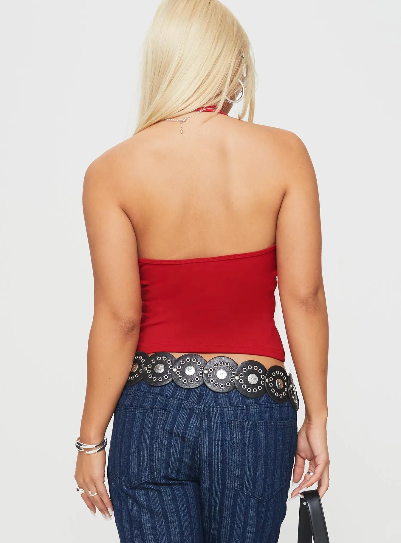 Stand By Halter Top Red