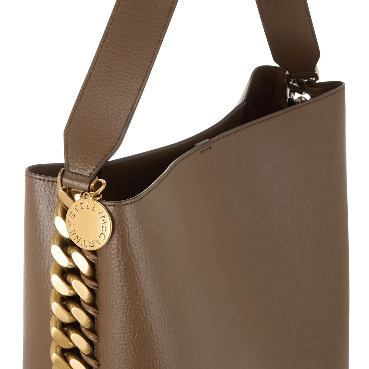 STELLA MCCARTNEY Frame Chain Tote Bag - Brown