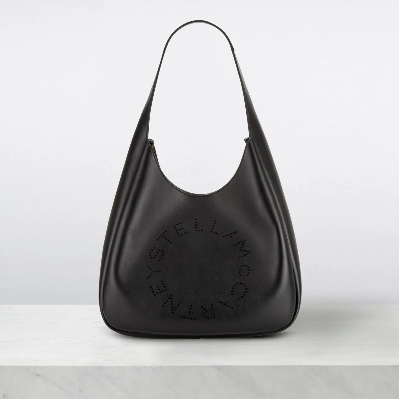 STELLA MCCARTNEY Logo Grainy Alter Mat Tote Bag - Black