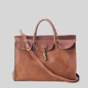 Stone Washed Satchel No. 930 (Chestnut)