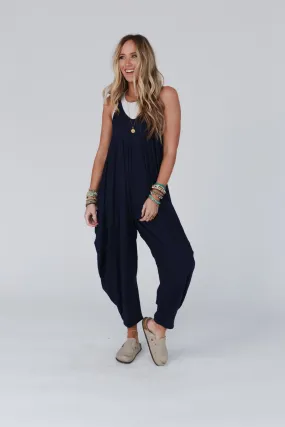 The Perfect Harem Jumpsuit - Navy