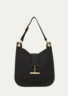 TOM FORD Tara Small Hobo Crossbody in Grained Leather