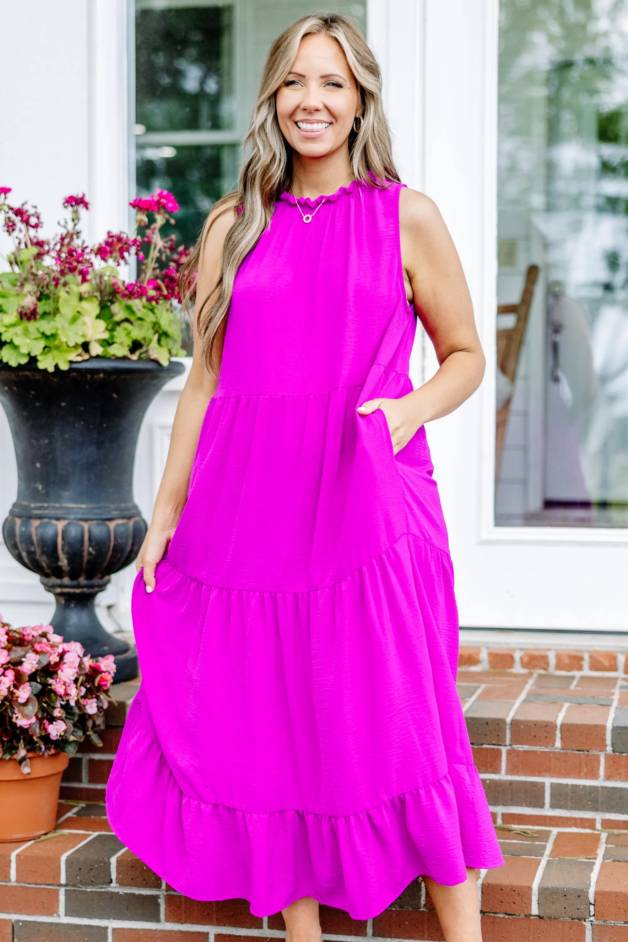 Weekend Wardrobe Maxi Dress, Magenta