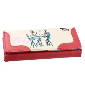 Women Long Purse Cafe Checkbook Money Pu Clutch Wallet Card Holder