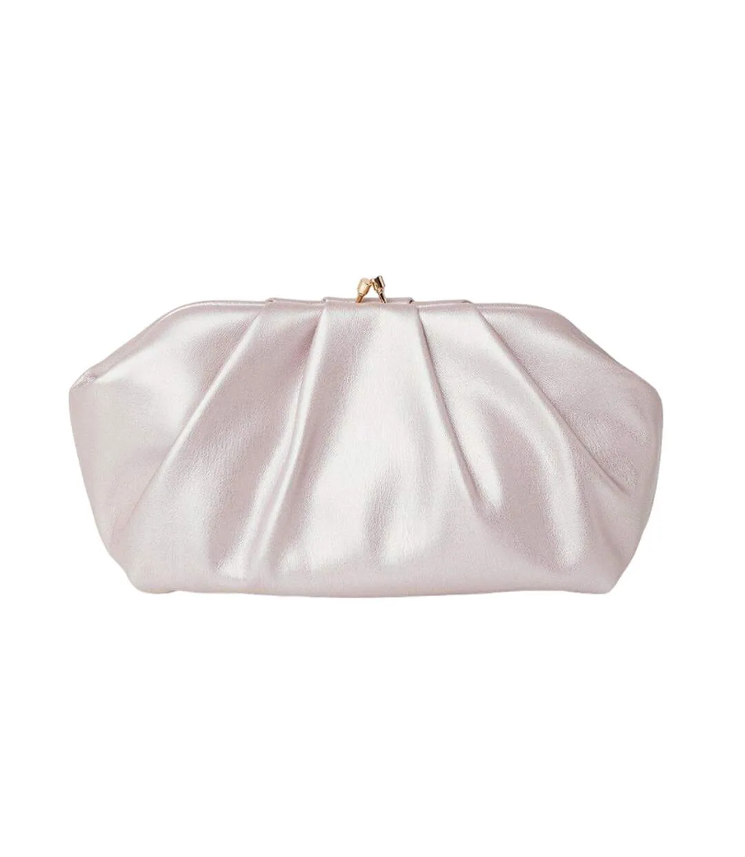 Womens/ladies bettie gathered detail clutch bag one size lilac Dorothy Perkins