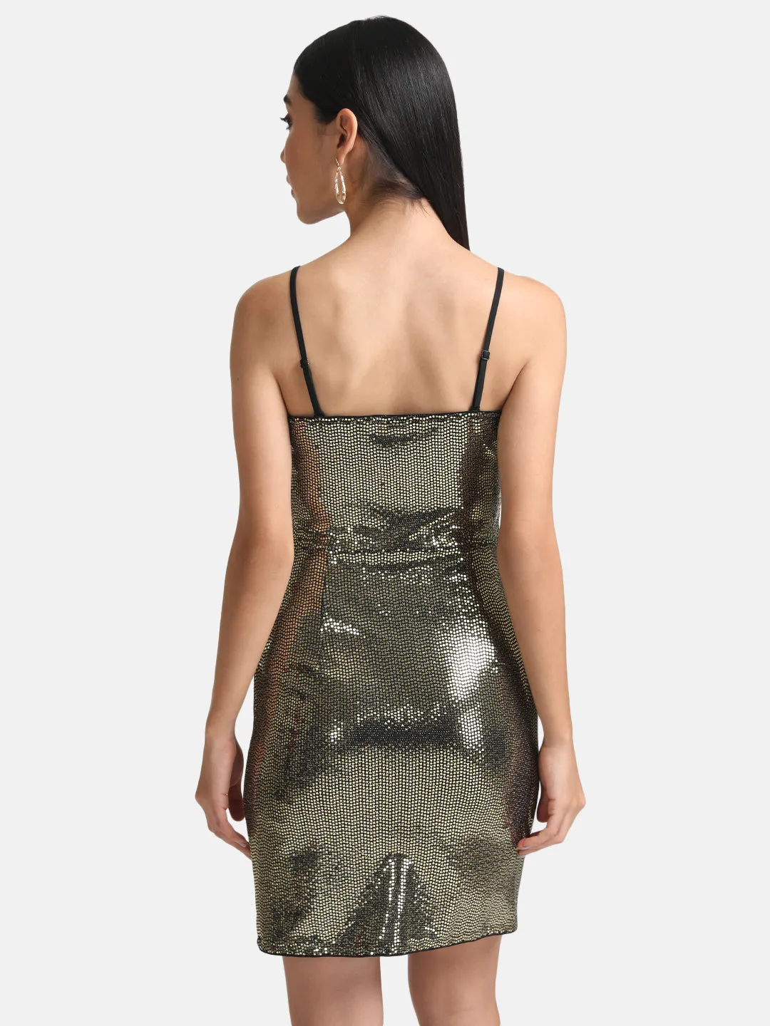 Wrap Stickon Sequin Mini Dress