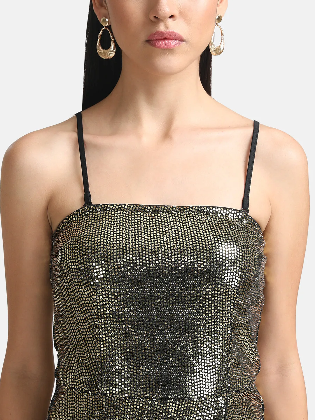 Wrap Stickon Sequin Mini Dress