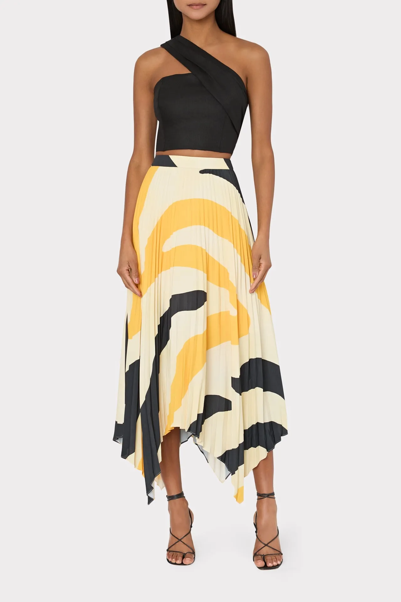 Zebra Pleated Skirt