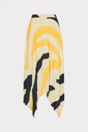 Zebra Pleated Skirt